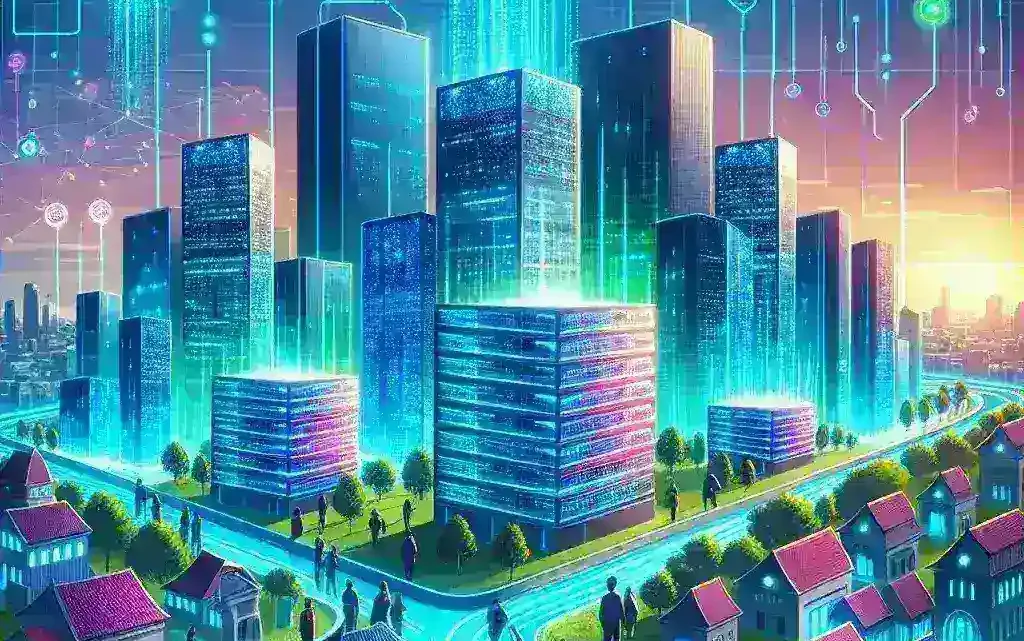 "Ilustrasi investasi pusat data di Indonesia untuk mendukung pertumbuhan permintaan teknologi AI, menunjukkan infrastruktur modern dan server berkualitas tinggi."