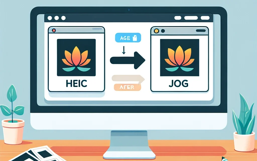 "Ilustrasi langkah-langkah mengubah HEIC ke JPG menggunakan software konversi foto, panduan lengkap untuk pengguna di artikel 'Cara Mudah Ubah HEIC ke JPG'."
