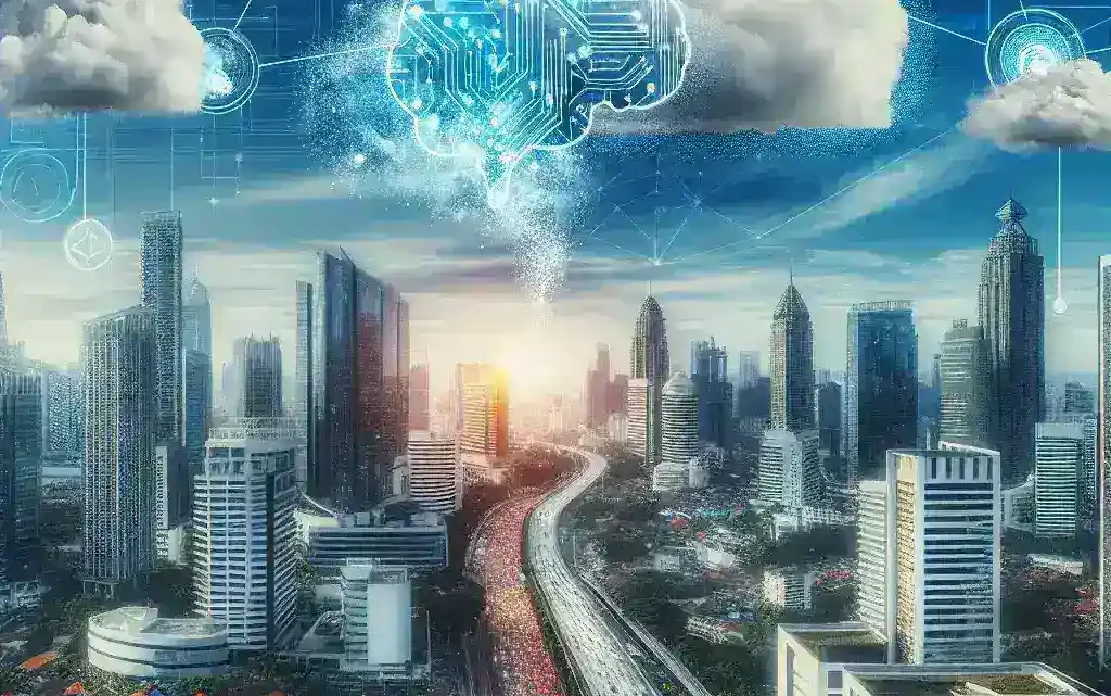 Alt text: "Microsoft invests $1.7 billion in Indonesia's cloud and AI sectors, showcasing their commitment to digital transformation and innovation in the region."