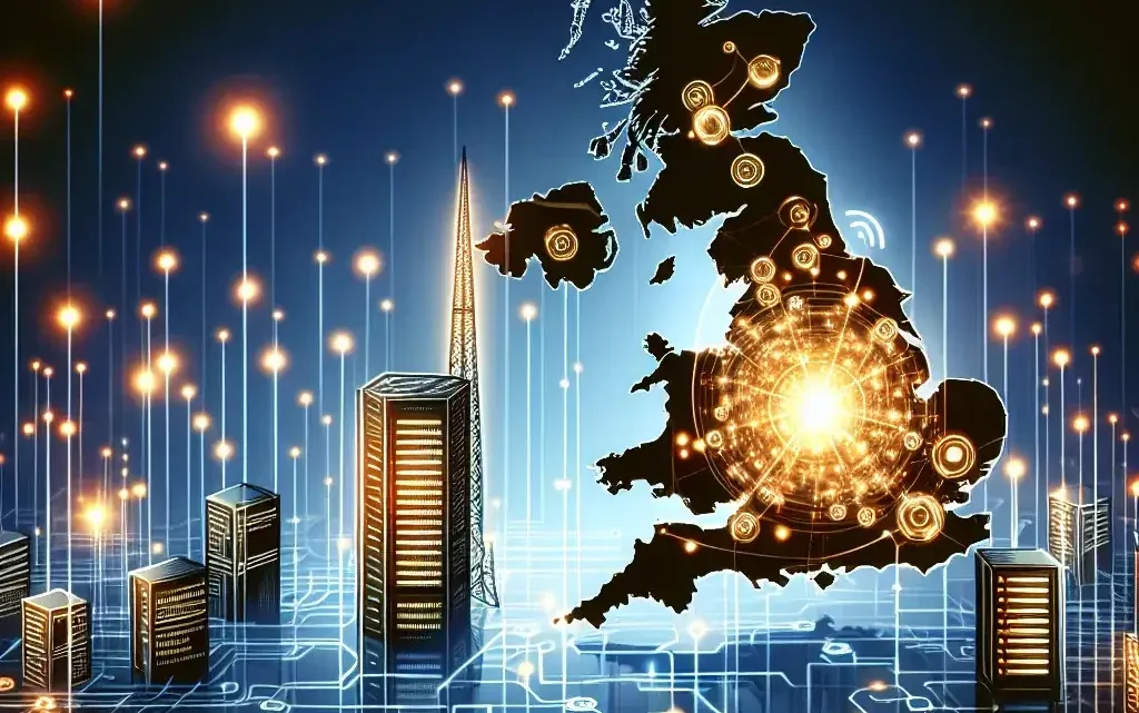 "Map of London highlighting key technology hubs and innovation centers in Europe's tech ecosystem"