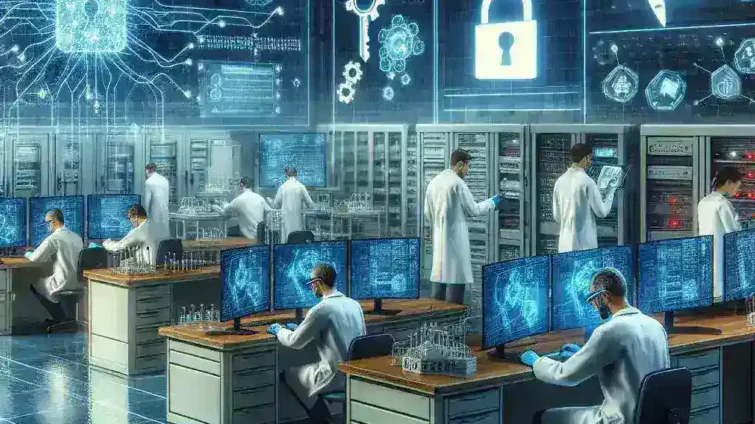 "Laboratorium teknologi Tiongkok dengan peralatan canggih, menyoroti kekhawatiran keamanan yang mengelilingi penelitian bioteknologi dan teknologi tinggi."